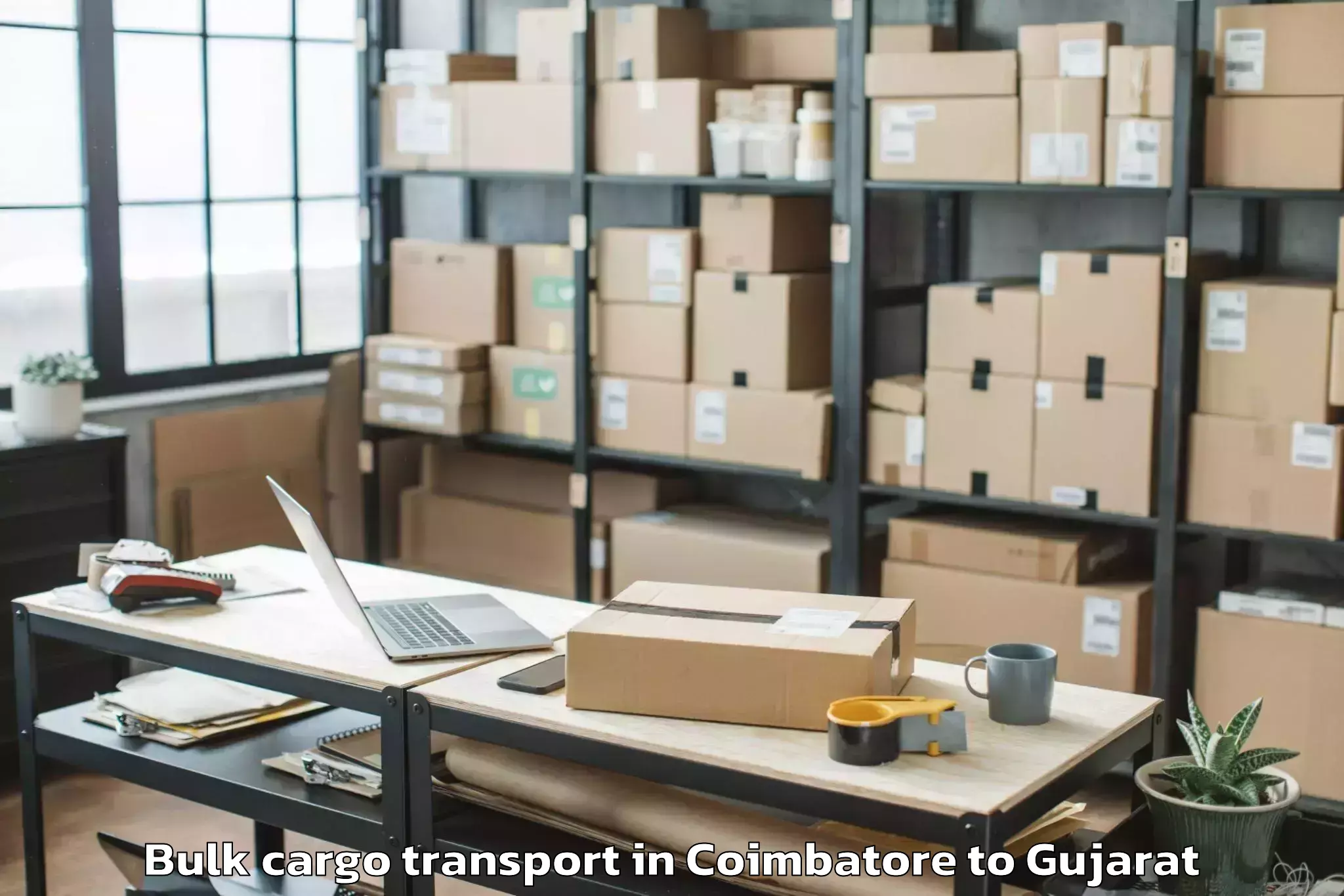 Discover Coimbatore to Ganpat University Mehsana Bulk Cargo Transport